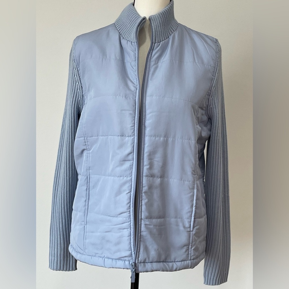 Carolyn Taylor new with tags size large mock neck jacket with sweater sleeves